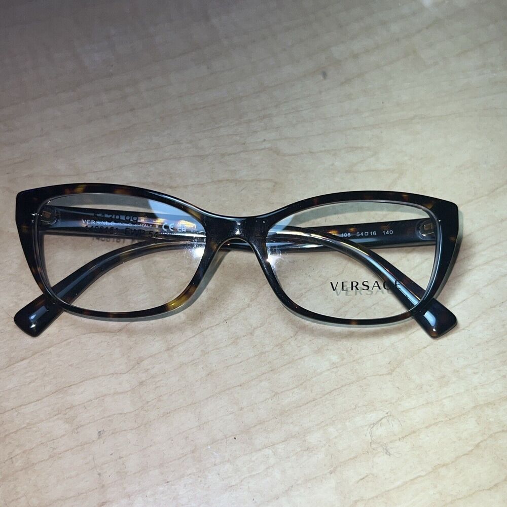 Versace Eyeglasses VE3249 108 54mm Havana / Demo Lens